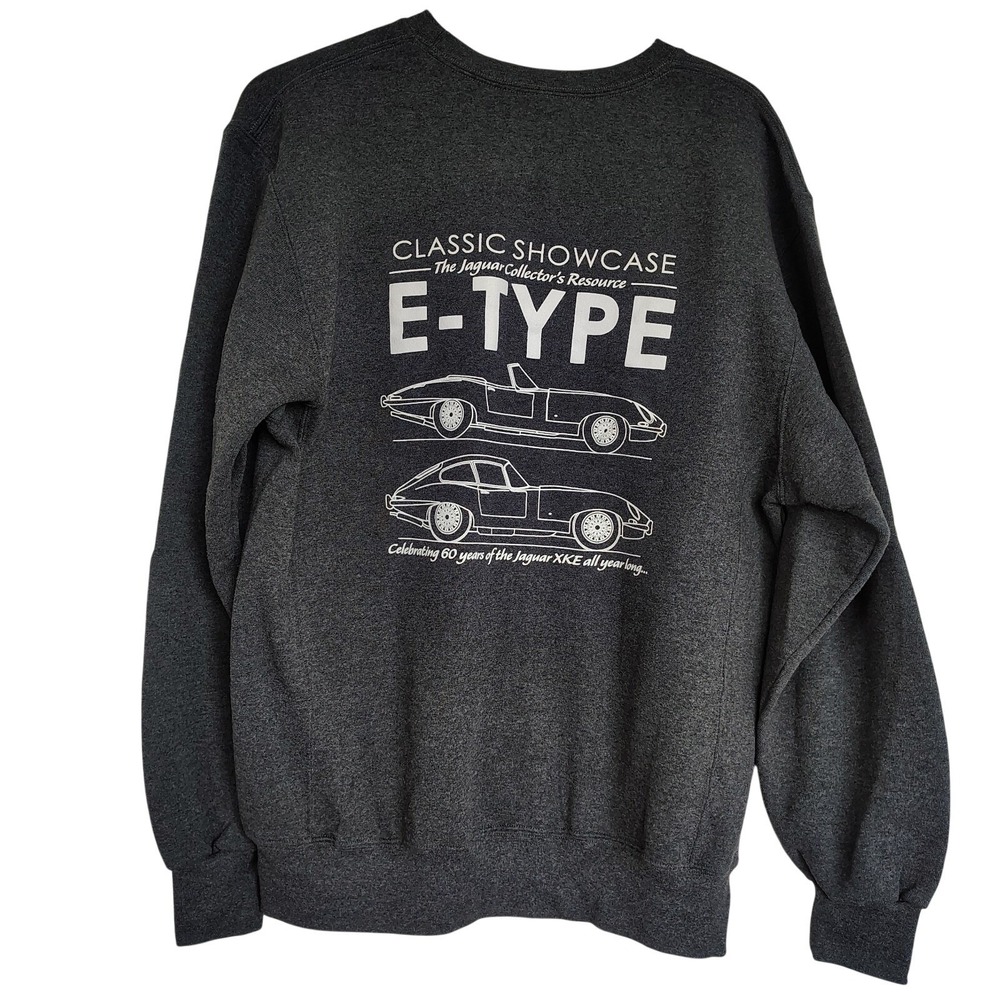 Russell Athletic Jaguar XKE E-Type‎ 60th Anniversary Sweatshirt Gray Mens Large
